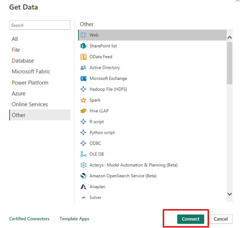Power BI Data Connections setup for automated reporting