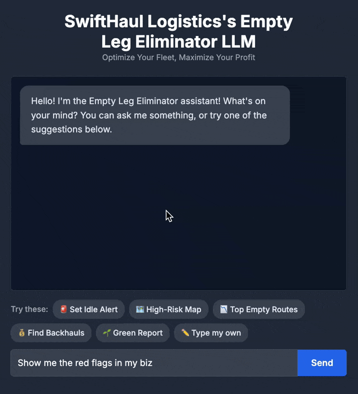 Empty Leg Eliminator for Logistics