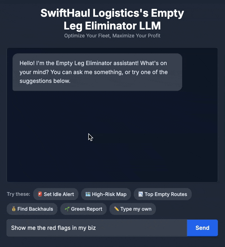 Empty Leg Eliminator for Logistics