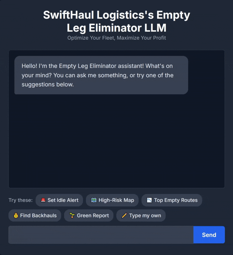 Empty Leg Eliminator for Logistics